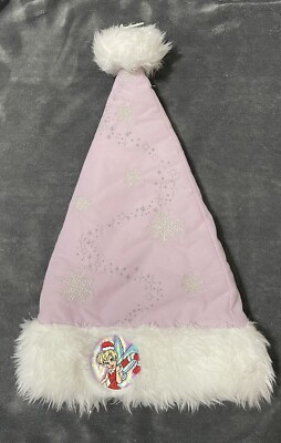 WDW Disneyland Resort TINKERBELL Santa Hat Purple Snowflakes Glitter One Size-image