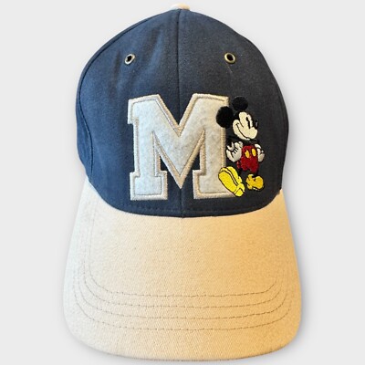 Walt Disney World Parks Vintage Mickey Mouse Adult Hat Cap Navy Blue White-image