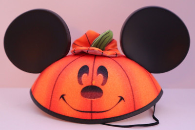 Disney Parks Mickey Mouse Ears Halloween Jack'o'Lantern Pumpkin Hat Youth Size-image
