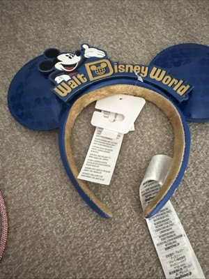 Disney Parks WDW Walt World Blue Making Magic Mickey Mouse Ears Headband New NWT-image