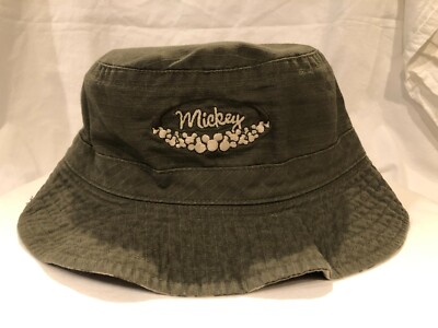 Walt Disney World Mickey Mouse Olive Green Bucket Hat Adult-image