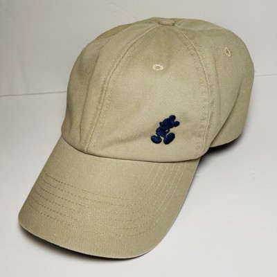 Walt Disney World Adult Hat, Tan Ball Cap, Blue Mickey Logo, 100% Cotton ￼-image