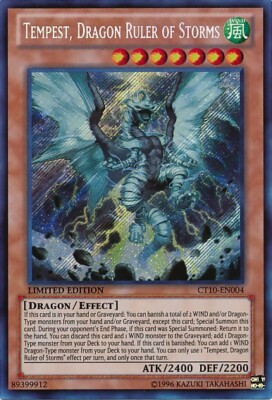 Tempest, Dragon Ruler of Storms - CT10-EN004 - Secret Rare - Limited Edition x1 -image