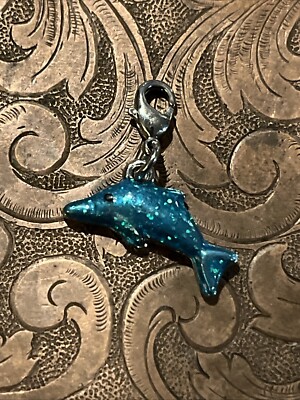 Original Walt Disney World Dolphin Glitter Charm #D8-image