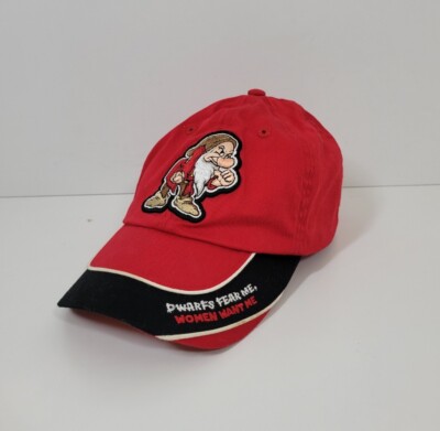 Walt Disney World Red Grumpy Adjustable Embroidered Baseball Hat Cap-image