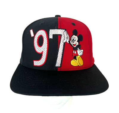 Vintage Walt Disney World Adult Mickey Mouse '97 Snapback Hat  Colorblock  NWOT-image