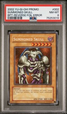 YuGiOh: BPT-002 Summoned Skull! REVERSE FOIL ERROR! PSA 8 NM-MINT! FREE SHIPPING-image