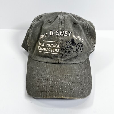Walt Disney World 71 True Vintage Characters Gray Strapback Mickey Mouse Hat-image