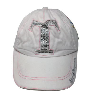 Walt Disney World Girls Strapback Hat Pink Embroidered Tinkerbell Rhinestones-image
