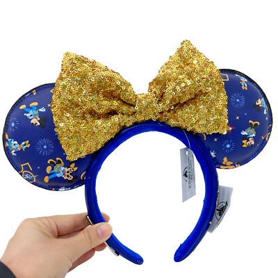 Edition Loungefly 50th Anniversary Minnie Mouse WDW Disney,Parks Ears Headband ,-image