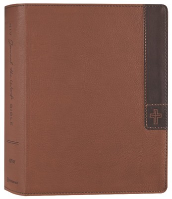 NIV Journal the Word Bible Large Print Brown (Red Letter Edition)-image