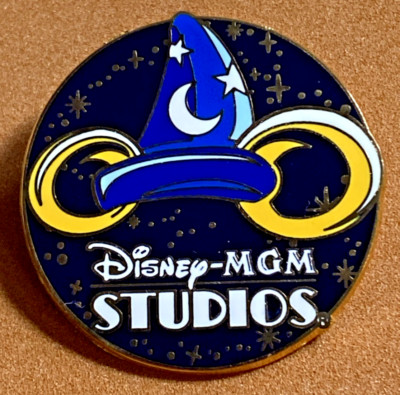 DISNEY WDW 2007 BOOSTER COLLECTION 4 PARK LOGO MGM STUDIOS SORCERER HAT PIN-image