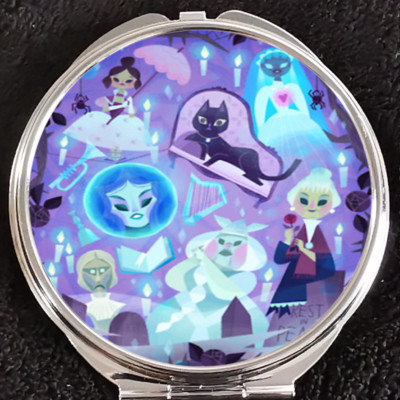 Haunted Mansion Ladies Ghost Disneyland Shag WDW Makeup Compact Double Mirror-image