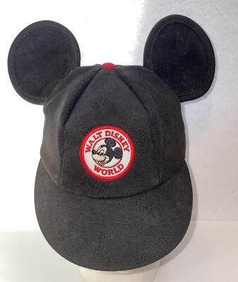 Vintage Mickey Mouse Ears GOOFY Hat CO. Black Snapback Cap Walt Disney World-image