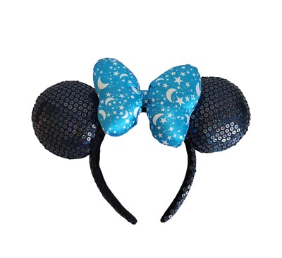 Disney Parks Walt Disney World Minnie Mouse Sorceror Moon Star Sequin Bow Ears-image