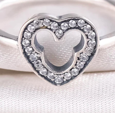 SIZE 8 MICKEY HEART RING JEWELRY WALT DISNEY WORLD DISNEYLAND MINNIE VACATION-image