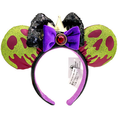 DisneyParks Poison Apple Ears Snow White Evil Queen Mouse Bow Headband Ears-image