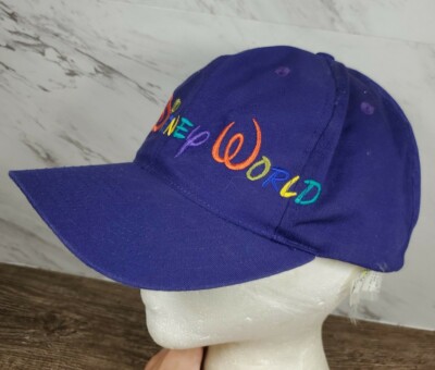 ☆~Vintage 90s Walt Disney World Snapback Cap Goofy’s Hat Co. Rainbow Spell Out~☆-image