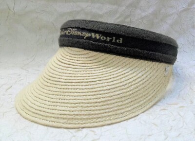 Walt Disney World Straw Visor Hat Adjustable Cap WDW Park Exclusive-image