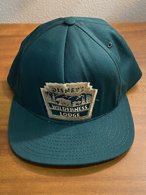 RARE Vintage 90’s Disney Wilderness Lodge Hat Pine Green Walt Disney World Grail-image