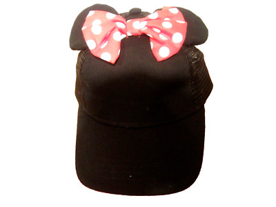 Walt Disney World Minnie Mouse Baseball Hat Cap w/ Ears Bow YOUTH-Mesh back-image