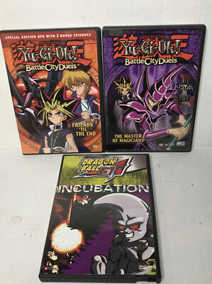 2 Yu-Gi-Oh DVDs Bundle, Battle City Duels  + Dragon Ball Z GT Incubation-image