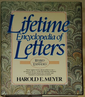 Lifetime Encyclopedia of Letters - Harold E. Myer 1992-image