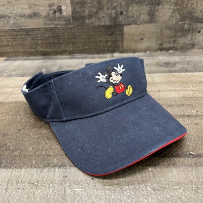 Vintage Visor Youth Walt Disney World Mickey Mouse Hat Adjustable Navy-image