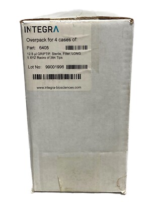 (7680/Cs) INTEGRA 12.5uL Long XYZ GripTip Filtered Pipette Tips 20x 384/Rk 6405-image