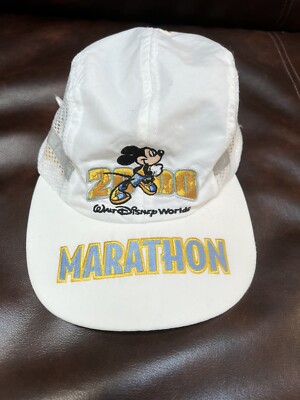 Vintage Walt Disney World MARATHON Hat Mickey Mouse Strap Back WOMENS YOUTH-image