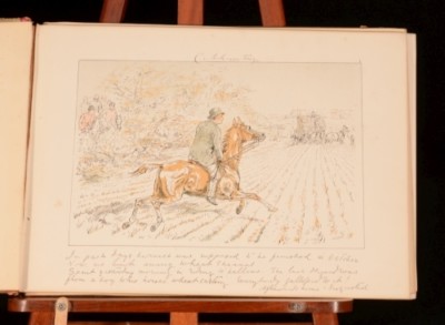 1880 Leaves from a Hunting Journal Georgina Bowers Lithographic Plates 1st Ed-image