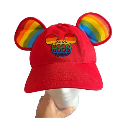 Walt Disney World Hat Cap Mickey Mouse 3D Ears Rainbow Baseball Unisex Minnie-image