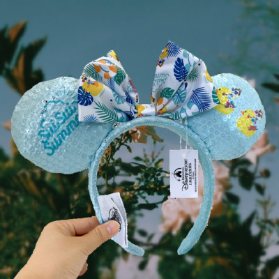 Tokyo Sui Sui Summer Disney Resort Ears HeadBand Cap Chip & Dale New US Ship-image