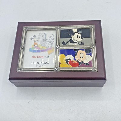 Walt Disney World 2005 Picture Photo Frame Mickey Mouse Keepsake Jewelry Box-image