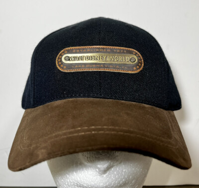 Vintage Walt Disney World Adjustable Hat with Suede Brown Brim Cap-image