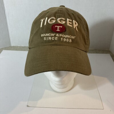Walt Disney World Tigger Bouncing And Bouncing Olive Cap Hat Strapback-image