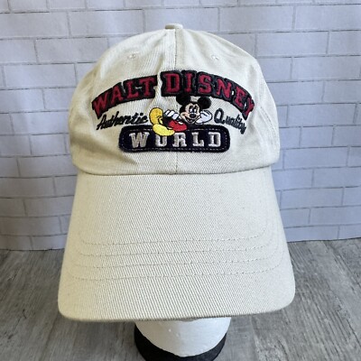 Vintage Walt Disney World Mickey Mouse Embroidered Dad Hat Cap Y2K-image