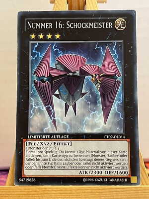 Number 16: Schockmeister CT09-EN014 Super Rare German EX YUGIOH-image