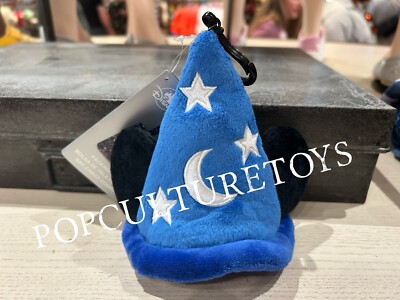 Disney Parks 2025 Sorcerer Mickey Mouse Hat Bag Charm Keychain Packable Tote-image