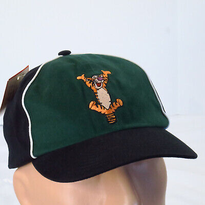 Vintage Walt Disney World Bouncing Tigger Green Black Strapback Hat Baseball NWT-image