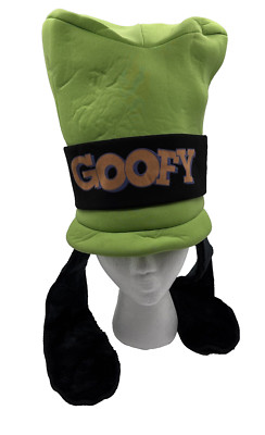 Disney Goofys Hat Co Tall Green Cap With Fuzzy Floppy Ears Adult Size 59cm-image