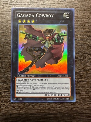 YUGIOH CT10-EN010 GAGAGA COWBOY SUPER RARE NEAR MINT VLP-image