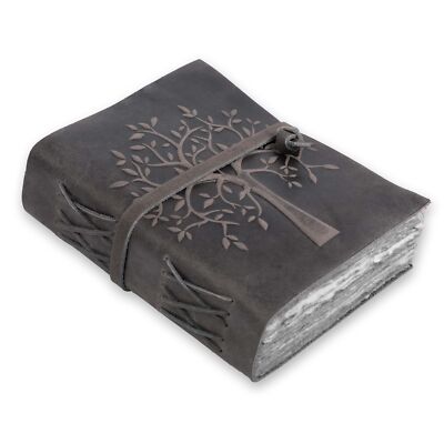 Vintage Leather Bound Journal - 200 Antique Deckle Edge Handmade Paper - 13
