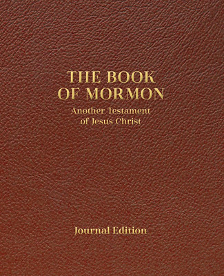 Book of Mormon Journal Edition, Faux Leather, Chestnut Brown, Lined-image