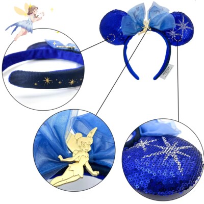 Peter Pan's Flight Shanghai Ears Rare Edition Blue Disney. Park Tinker Bell new-image