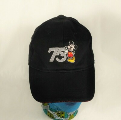 75 Mickey Walt Disney World Black Hat Size Adult-image