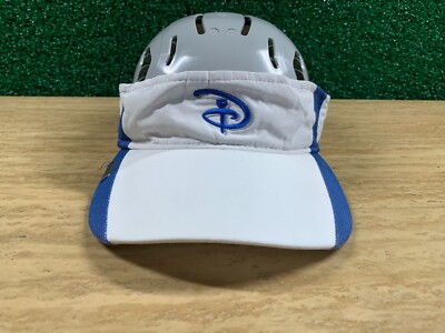 Walt Disney World Visor Hat Cap White Blue Stretch Flex-image