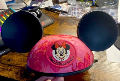 Youth Walt Disney World Pink Floral Minnie Mouse Ear Hat-image