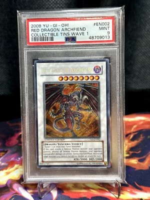 PSA 9 YuGiOh Mint - Red Dragon Archfiend CT05-EN002 Limited Edition Secret Rare-image
