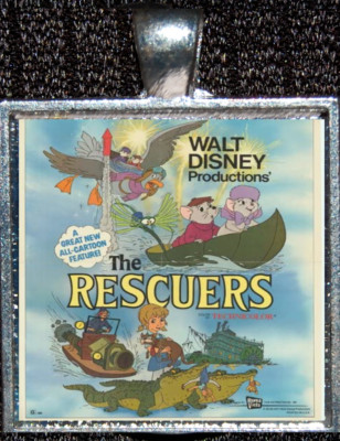 The Rescuers Medusa Movie Poster Disneyland Disney WDW Silver Pendant Necklace-image